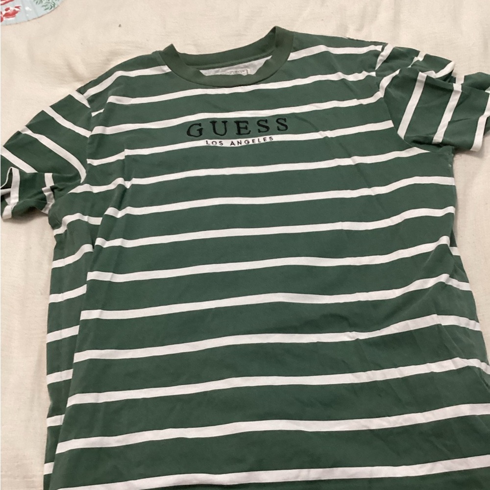Guess Embroidered Y2K Striped T-shirt